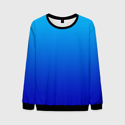 Свитшот мужской Голубой градиент, цвет: 3D-черный