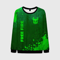 Мужской свитшот Free Fire - green gradient вертикально