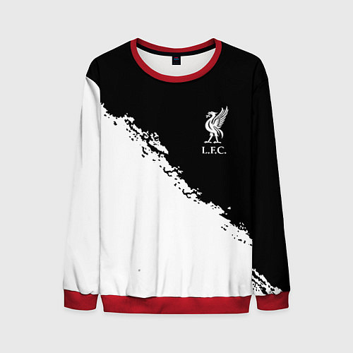 Мужской свитшот Liverpool fc белые краски / 3D-Красный – фото 1