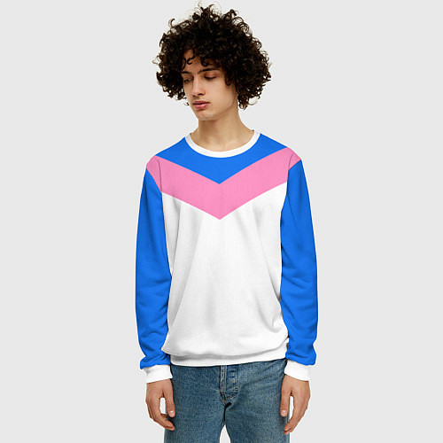 Мужской свитшот В стиле 90-х ретро спортивная / 3D-Белый – фото 3