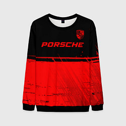 Мужской свитшот Porsche - red gradient посередине