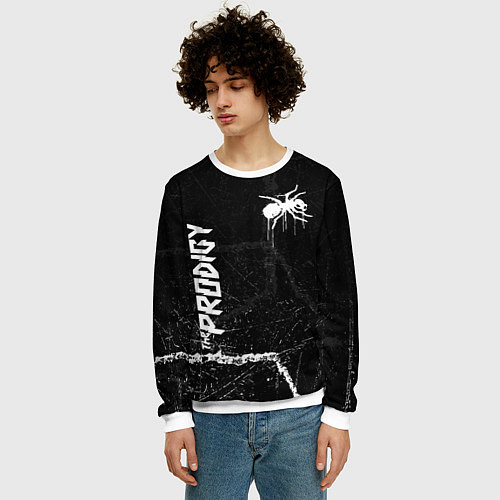 Мужской свитшот The prodigy - паук / 3D-Белый – фото 3