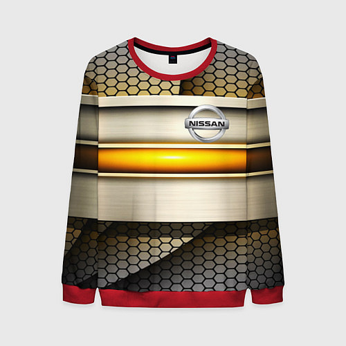 Мужской свитшот Nissan sport avto metal / 3D-Красный – фото 1