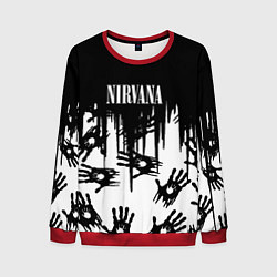 Свитшот мужской Nirvana rok hand, цвет: 3D-красный