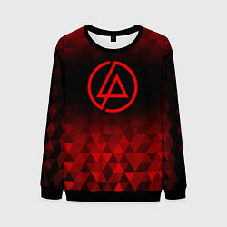 Свитшот мужской Linkin Park red poly, цвет: 3D-черный