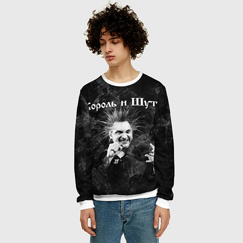 Мужской свитшот Король и Шут Горшенев / 3D-Белый – фото 3