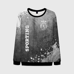 Свитшот мужской Sporting - grey gradient вертикально, цвет: 3D-черный