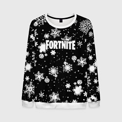 Свитшот мужской Fortnite winter snow, цвет: 3D-белый