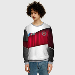 Свитшот мужской Mercedes amg, цвет: 3D-меланж — фото 2