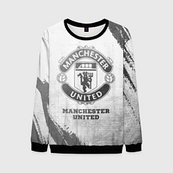 Свитшот мужской Manchester United - white gradient, цвет: 3D-черный