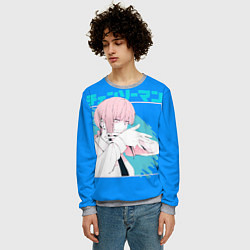 Свитшот мужской Макима персонаж Человек-бензопила, цвет: 3D-меланж — фото 2