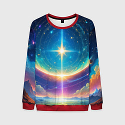 Свитшот мужской Звезда галактики, цвет: 3D-красный