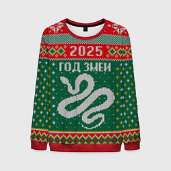 Свитшот мужской 2025 новый год змеи, цвет: 3D-красный