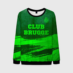 Свитшот мужской Club Brugge - green gradient посередине, цвет: 3D-черный