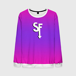 Свитшот мужской Sally Face neon gradient, цвет: 3D-белый