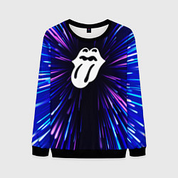 Свитшот мужской Rolling Stones neon energy, цвет: 3D-черный