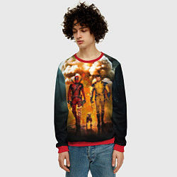 Свитшот мужской Дэдпул и Росомаха - Догпуля, цвет: 3D-красный — фото 2