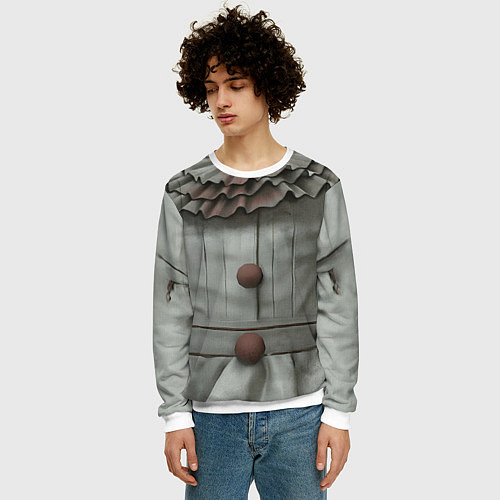 Мужской свитшот Пеннивайз оно верх / 3D-Белый – фото 3