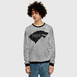 Свитшот мужской Старк зима близко игра престолов, цвет: 3D-черный — фото 2