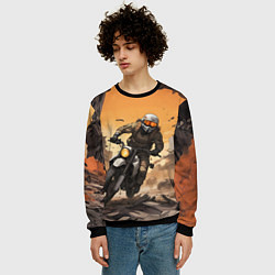 Свитшот мужской Байкер в движении, цвет: 3D-черный — фото 2
