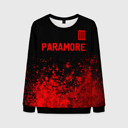 Свитшот мужской Paramore - red gradient посередине, цвет: 3D-черный