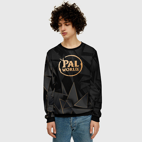 Мужской свитшот Palworld golden poly / 3D-Черный – фото 3
