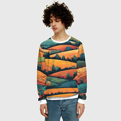 Свитшот мужской Поля луга, цвет: 3D-белый — фото 2