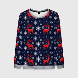 Мужской свитшот Олени новогодние
