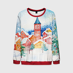 Мужской свитшот Новогодний сказочный город
