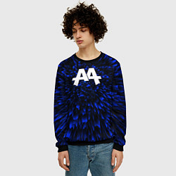 Свитшот мужской Asking Alexandria blue energy, цвет: 3D-черный — фото 2