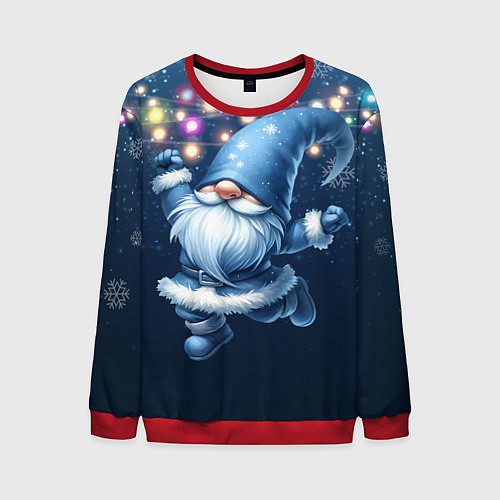 Мужской свитшот Гном радуется / 3D-Красный – фото 1