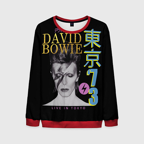 Мужской свитшот David Bowie - Tokyo 1973 / 3D-Красный – фото 1