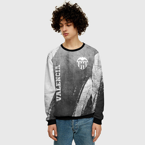 Мужской свитшот Valencia - grey gradient вертикально / 3D-Черный – фото 3