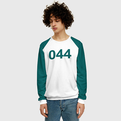 Мужской свитшот Игра в кальмара 044 / 3D-Белый – фото 3