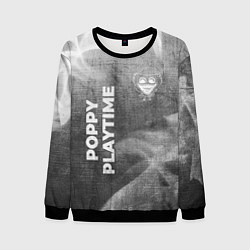 Свитшот мужской Poppy Playtime - grey gradient вертикально, цвет: 3D-черный
