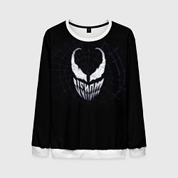 Свитшот мужской Venom face - logo, цвет: 3D-белый