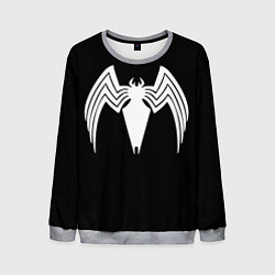 Свитшот мужской Venom - spider logo, цвет: 3D-меланж