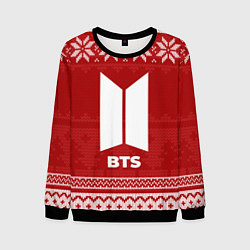 Свитшот мужской Новогодний BTS, цвет: 3D-черный