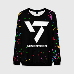 Свитшот мужской Seventeen конфети, цвет: 3D-черный