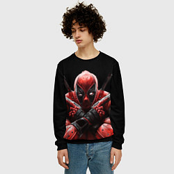 Свитшот мужской Bloody Deadpool, цвет: 3D-черный — фото 2