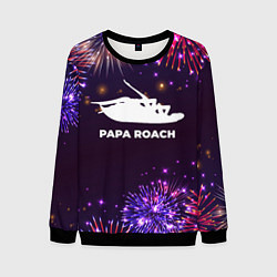 Свитшот мужской Праздничный Papa Roach, цвет: 3D-черный