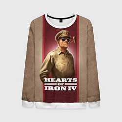 Свитшот мужской Hearts of Iron IV, цвет: 3D-белый