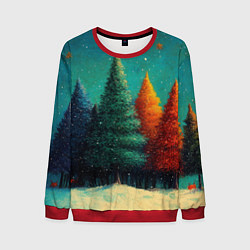 Мужской свитшот Разноцветные елочки