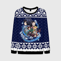 Свитшот мужской Demon slayer sweater, цвет: 3D-черный