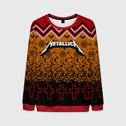 Свитшот мужской Metallica christmas ugly sweater, цвет: 3D-красный