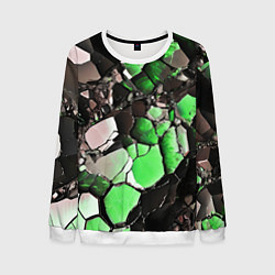 Мужской свитшот Чёрно-зелёный камень