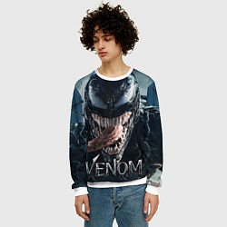 Свитшот мужской Venom head with tongue, цвет: 3D-белый — фото 2