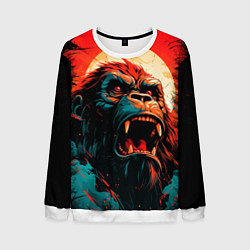 Свитшот мужской King Kong roar, цвет: 3D-белый