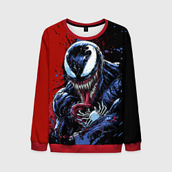 Свитшот мужской Веном черно красный, цвет: 3D-красный