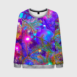 Мужской свитшот Новогоднее свечение гирлянд